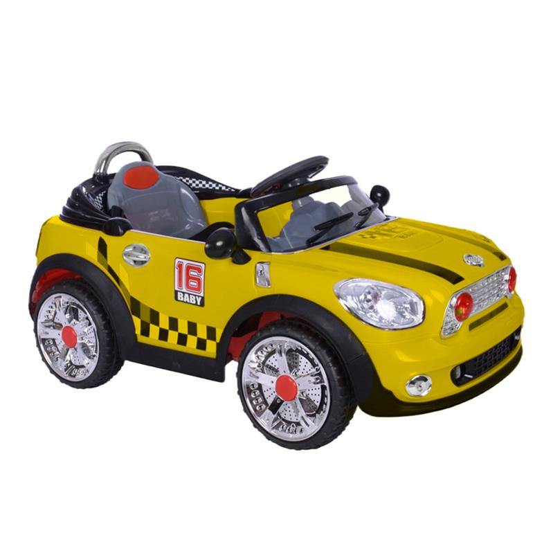 AUTO ELETTRICA CAVALCABILE 6V GIALLA 111 X 63 X H51 CM