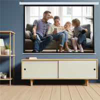 SCHERMO DI PROIEZIONE 100 POLLICI MOTORIZZATO AVVOLGIBILE BIANCO