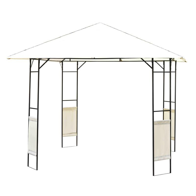 TENDONE PER GAZEBO DA GIARDINO IN METALLO 3 X 3MT COLORE BIANCO
