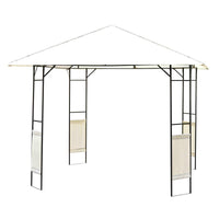 TENDONE PER GAZEBO DA GIARDINO IN METALLO 3 X 3MT COLORE BIANCO