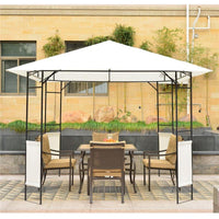 TENDONE PER GAZEBO DA GIARDINO IN METALLO 3 X 3MT COLORE BIANCO