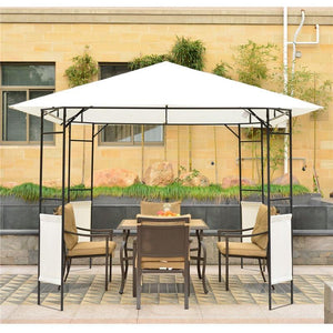 TENDONE PER GAZEBO DA GIARDINO IN METALLO 3 X 3MT COLORE BIANCO