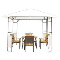 TENDONE PER GAZEBO DA GIARDINO IN METALLO 3 X 3MT COLORE BIANCO