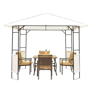 TENDONE PER GAZEBO DA GIARDINO IN METALLO 3 X 3MT COLORE BIANCO