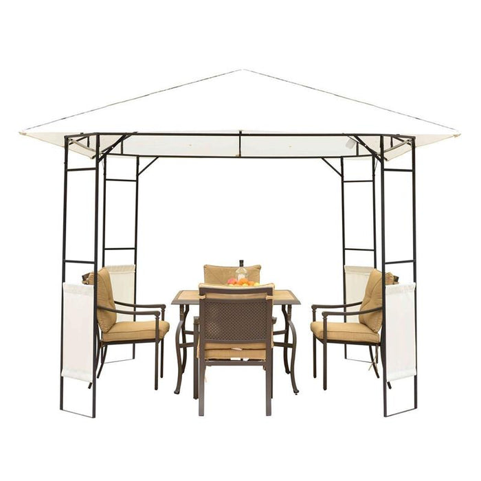 TENDONE PER GAZEBO DA GIARDINO IN METALLO 3 X 3MT COLORE BIANCO