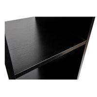 ARMADIO GUARDAROBA A 5 RIPIANI CON RUOTE E BARRE APPENDIABITI 120X40X128CM NERO