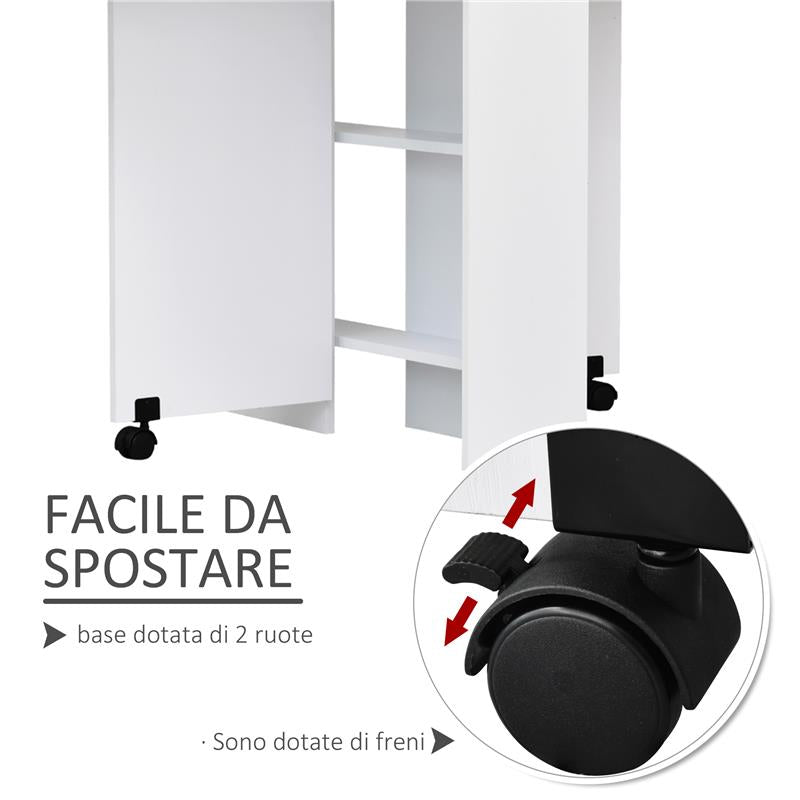 TAVOLO PIEGHEVOLE IN LEGNO RICHIUDIBILE PER 6 PERSONE BIANCO