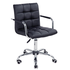 SEDIA DA UFFICIO IN ECOPELLE ALTEZZA REGOLABILE CON BRACCIOLI E RUOTE