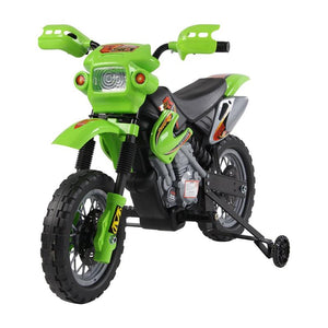 MOTO DA CROSS ELETTRICA PER BAMBINI CON ROTELLE VERDE