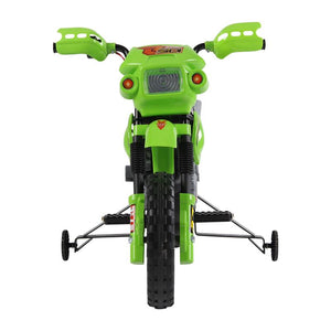 MOTO DA CROSS ELETTRICA PER BAMBINI CON ROTELLE VERDE