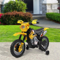 MOTO DA CROSS ELETTRICA PER BAMBINI CON ROTELLE GIALLO
