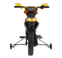 MOTO DA CROSS ELETTRICA PER BAMBINI CON ROTELLE GIALLO