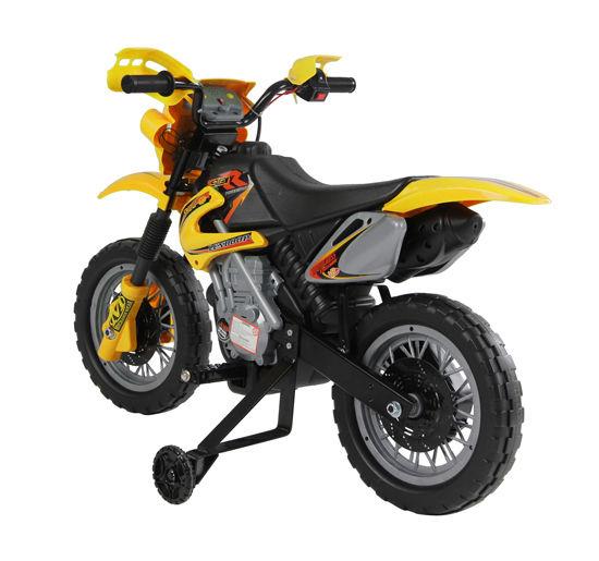 MOTO DA CROSS ELETTRICA PER BAMBINI CON ROTELLE GIALLO