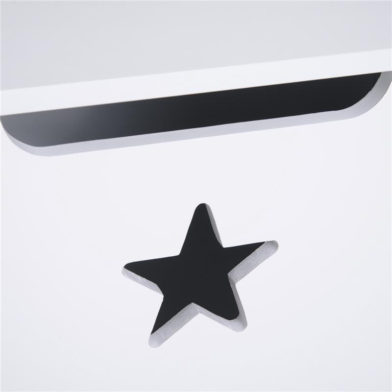 BAULE CONTENITORE PORTAGIOCHI PER CAMERETTA BAMBINI IN LEGNO BIANCO  62 X 40 X 46.5CM