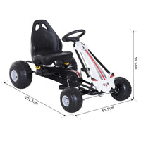 GO-KART A PEDALI PER BAMBINI BIANCO E NERO