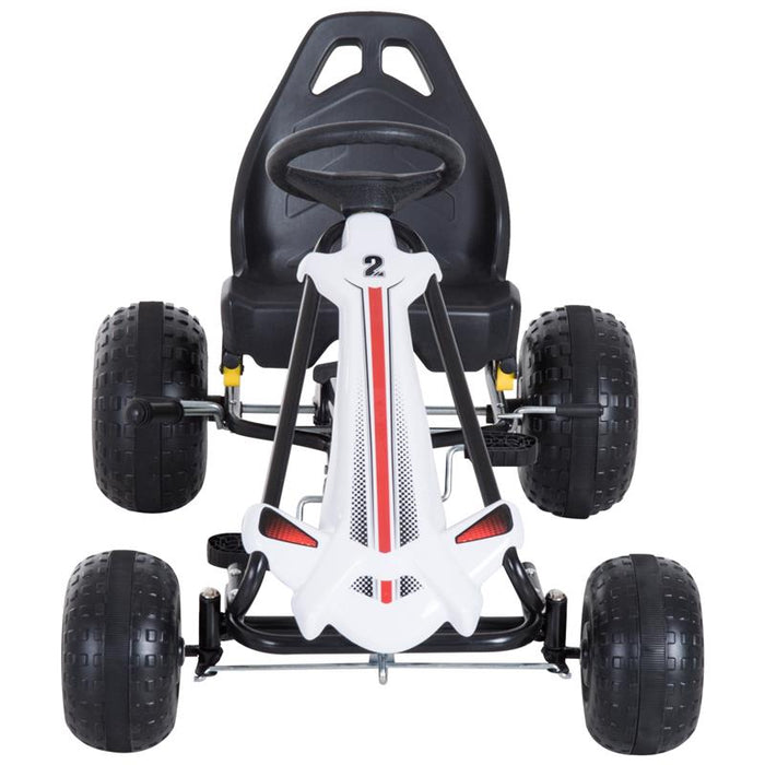 GO-KART A PEDALI PER BAMBINI BIANCO E NERO