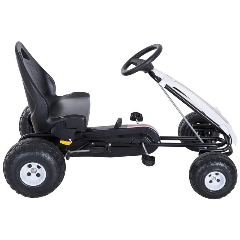 GO-KART A PEDALI PER BAMBINI BIANCO E NERO