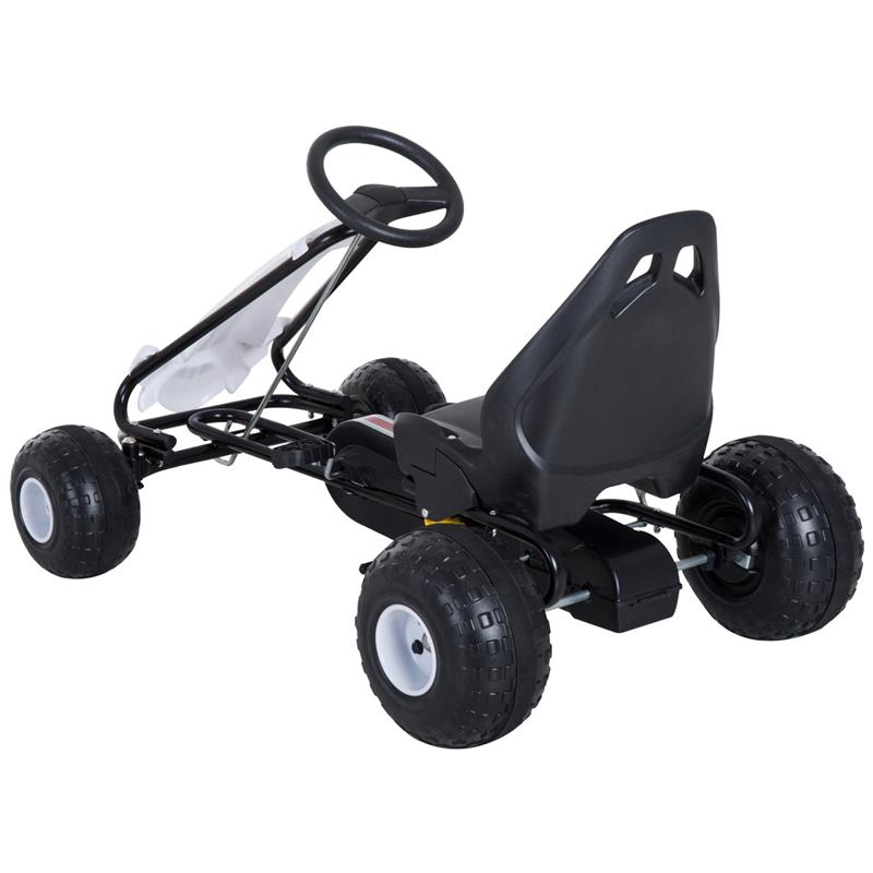 GO-KART A PEDALI PER BAMBINI BIANCO E NERO