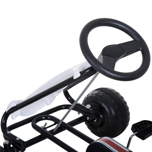 GO-KART A PEDALI PER BAMBINI BIANCO E NERO