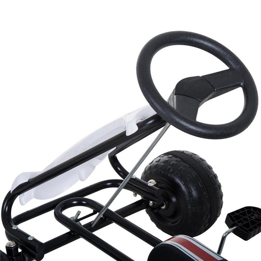 GO-KART A PEDALI PER BAMBINI BIANCO E NERO