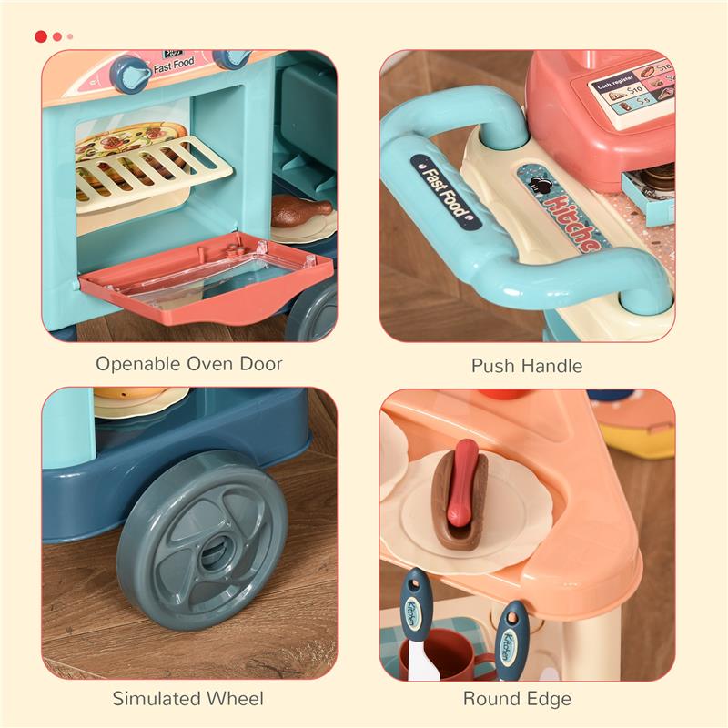 CUCINA GIOCATTOLO PER BAMBINI 3-6 ANNI CON 50 ACCESSORI INCLUSI