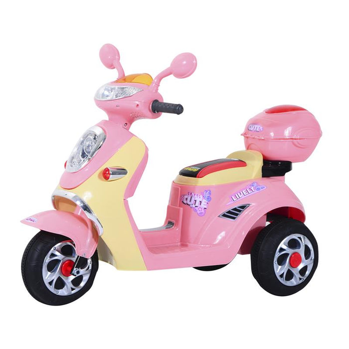 MOTORETTA PER BAMBINI ELETTRICA 6 V CON LUCI E MUSICA ROSA