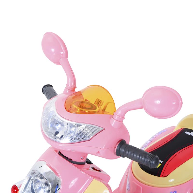 MOTORETTA PER BAMBINI ELETTRICA 6 V CON LUCI E MUSICA ROSA