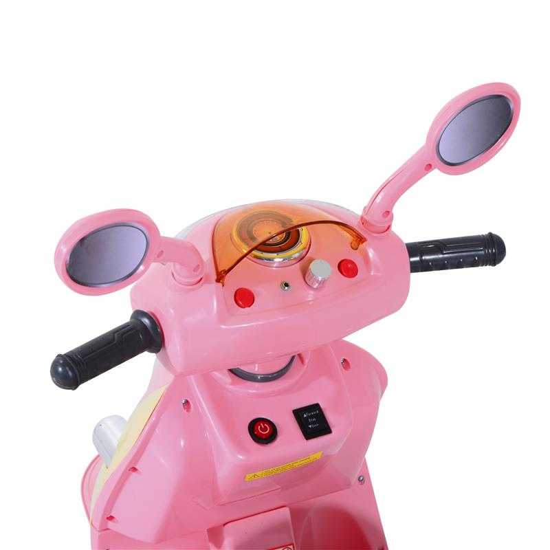 MOTORETTA PER BAMBINI ELETTRICA 6 V CON LUCI E MUSICA ROSA