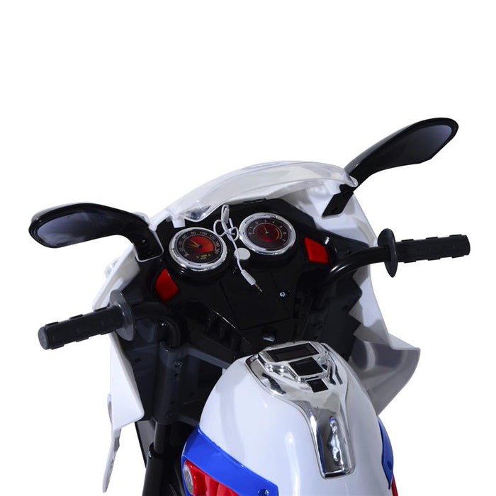 MOTO ELETTRICA PER BAMBINI 3 RUOTE CON MUSICA LUCI 112 × 51 × 72.5 CM