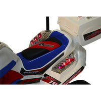 MOTO ELETTRICA PER BAMBINI 3 RUOTE CON MUSICA LUCI 112 × 51 × 72.5 CM