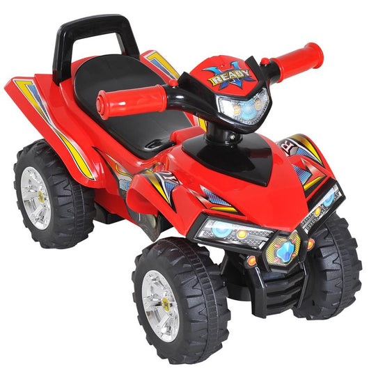 QUAD PER BAMBINI CON 4 RUOTE E CLACSON CON LUCI 60 × 38 × 42 CM COLORE ROSSO