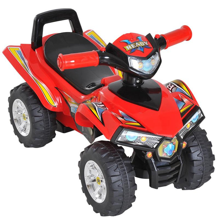 QUAD PER BAMBINI CON 4 RUOTE E CLACSON CON LUCI 60 × 38 × 42 CM COLORE ROSSO