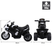 MOTO ELETTRICA PER BAMBINI BMW A BATTERIA 6 V BIANCO E NERO