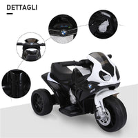 MOTO ELETTRICA PER BAMBINI BMW A BATTERIA 6 V BIANCO E NERO