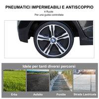 MACCHINA AUTO ELETTRICA 6 V CON TELECOMANDO PER BAMBINI 106 X 64 X 51 CM NERO