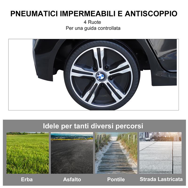 MACCHINA AUTO ELETTRICA 6 V CON TELECOMANDO PER BAMBINI 106 X 64 X 51 CM NERO