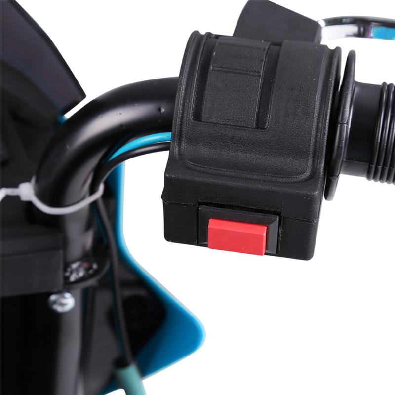 MOTO ELETTRICA BAMBINI DOPPIA SOSPENSIONE CON MUSICA E LUCI PER BAMBINI DA 3 A 8 ANNI AZZURRA