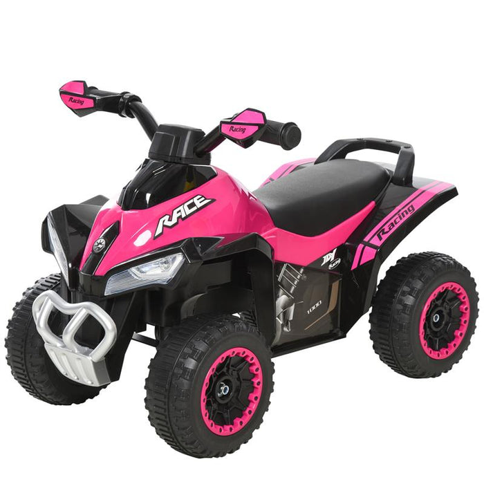 QUAD CAVALCABILE PER BAMBINI A SPINTA CON LUCI E SUONI 18-36 MESI ROSA E NERO