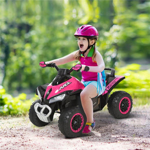 QUAD CAVALCABILE PER BAMBINI A SPINTA CON LUCI E SUONI 18-36 MESI ROSA E NERO