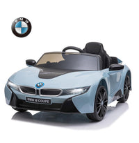 MACCHININA ELETTRICA BMW PER BAMBINI 3-8 ANNI CON TELECOMANDO LUCI E LETTORE MP3 BLU