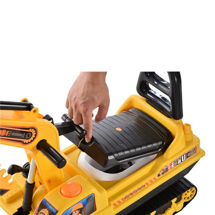 ESCAVATORE RUSPA GIOCATTOLO CAVALCABILE PER BAMBINI MAX. 30 KG