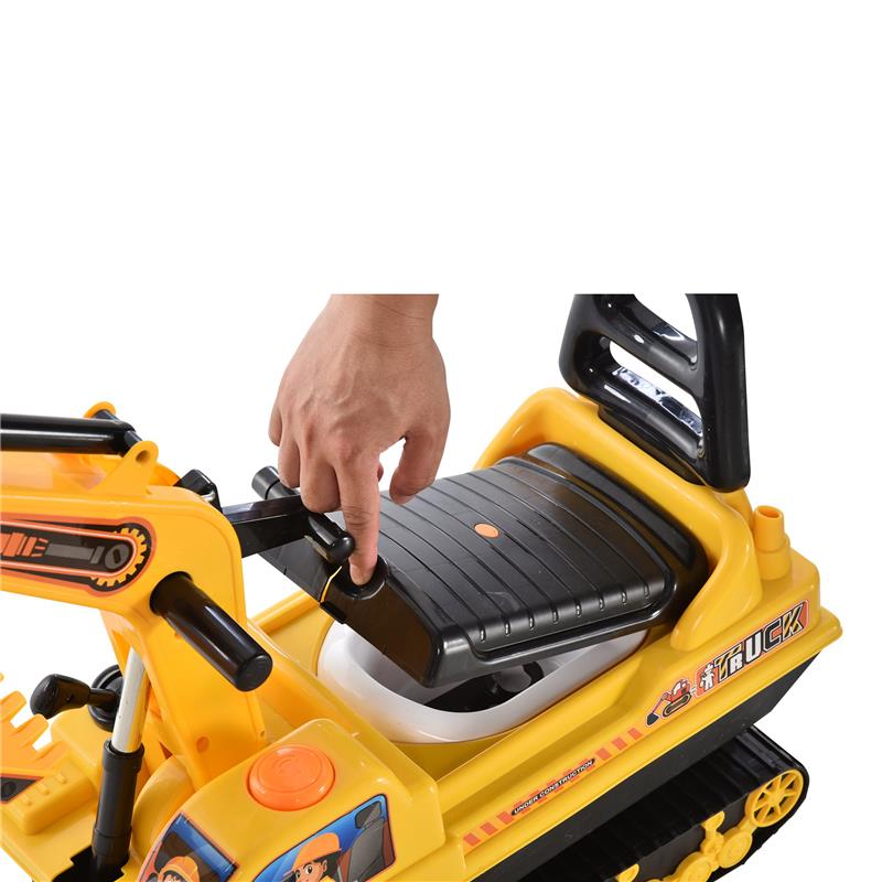 ESCAVATORE RUSPA GIOCATTOLO CAVALCABILE PER BAMBINI MAX. 30 KG