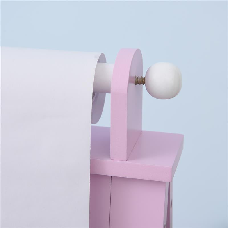 LAVAGNETTA PER BAMBINI 3 IN 1 CON RULLO FOGLI DI CARTA IN LEGNO ROSA