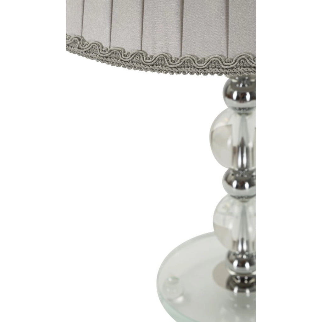 Lampada da Tavolo VKH156, Argento, Metallo, 30x30x48 cm