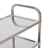 CARRELLO CUCINA PORTAVIVANDE CON RUOTE SCAFFALE CUCINA 3 RIPIANI IN ACCIAIO INOX 85X45X90CM