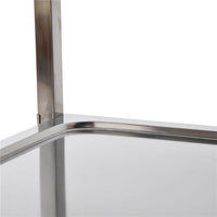 CARRELLO CUCINA PORTAVIVANDE CON RUOTE SCAFFALE CUCINA 3 RIPIANI IN ACCIAIO INOX 85X45X90CM