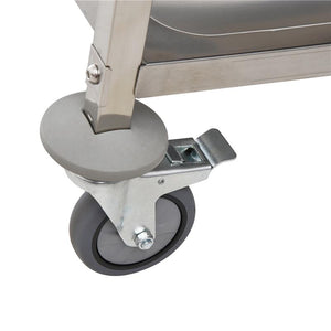 CARRELLO CUCINA PORTAVIVANDE CON RUOTE SCAFFALE CUCINA 3 RIPIANI IN ACCIAIO INOX 85X45X90CM