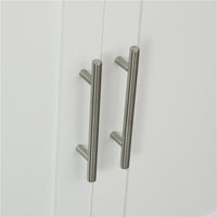 CARRELLO DA CUCINA IN LEGNO BIANCO CON CASSETTO, ARMADIETTO E 3 RIPIANI