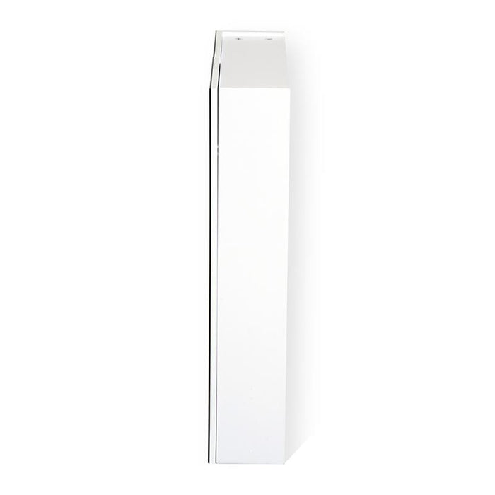MOBILETTO PENSILE DA BAGNO CON 2 ANTE E SPECCHIERA IN MDF BIANCO 60 X 75 X 15CM