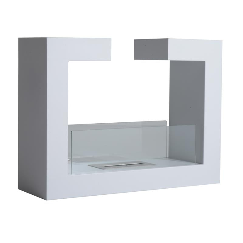 CAMINO A BIOETANOLO IN ACCIAIO INOSSIDABILE CON 1 SERBATOIO 1.5LT 78 X 25 X 58 BIANCO